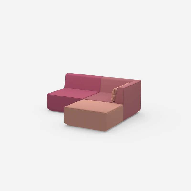 Eckcouch rosa