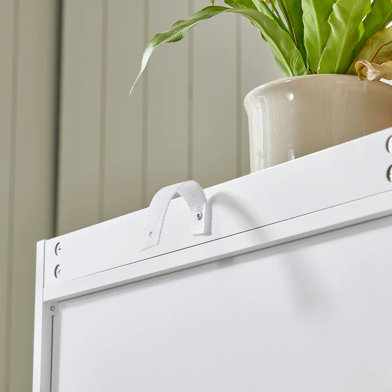 SoBuy FSB47-W Buffet Meuble de Rangement Micro-Ondes Commode Armoire à Micro-Ondes Placard 2 Portes, 1 Compartiment Ouvert avec Passe-câble, 60x40x120cm, Blanc