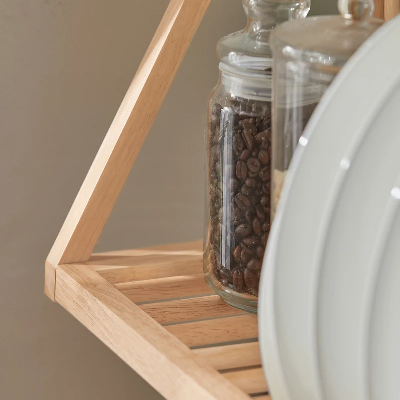 SoBuy KCR11-N Porte-Assiettes Murale Etagère Murale pour Rangement Cuisine Porte-Couverts Etagère à Epices Égouttoir