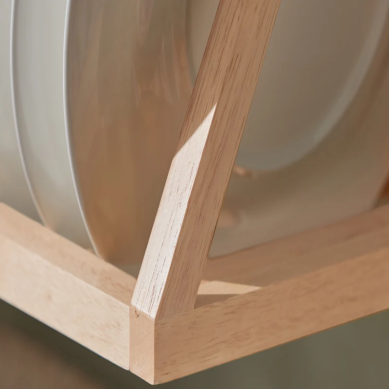 SoBuy KCR11-N Porte-Assiettes Murale Etagère Murale pour Rangement Cuisine Porte-Couverts Etagère à Epices Égouttoir