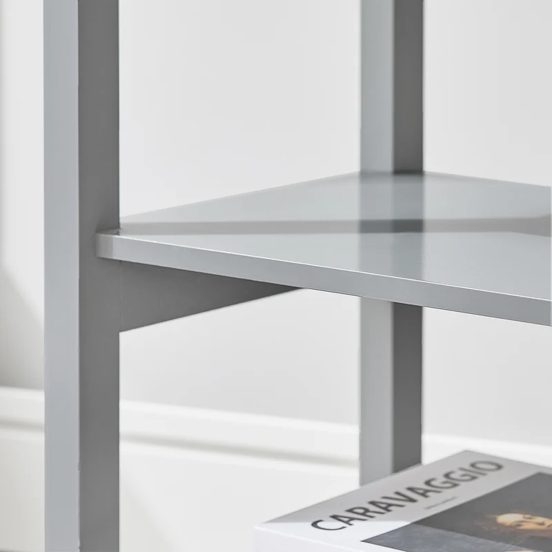 SoBuy FBT46-HG Table de Chevet avec 1 Tiroir & 2 Étagères, Table d'appoint Moderne, Gris, L45 x P30 x H68cm