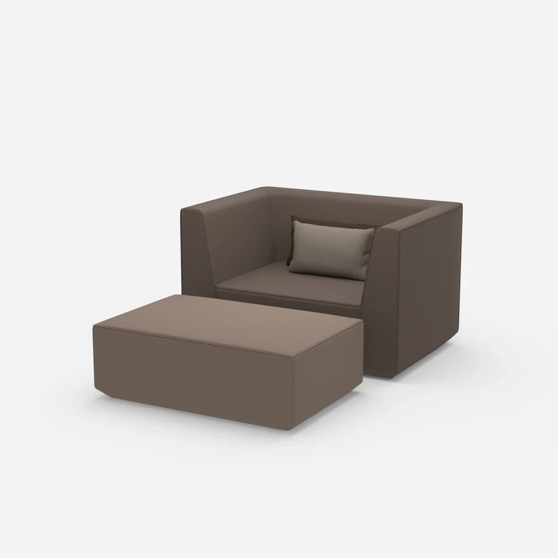 Sessel mit flexibler Fußablage