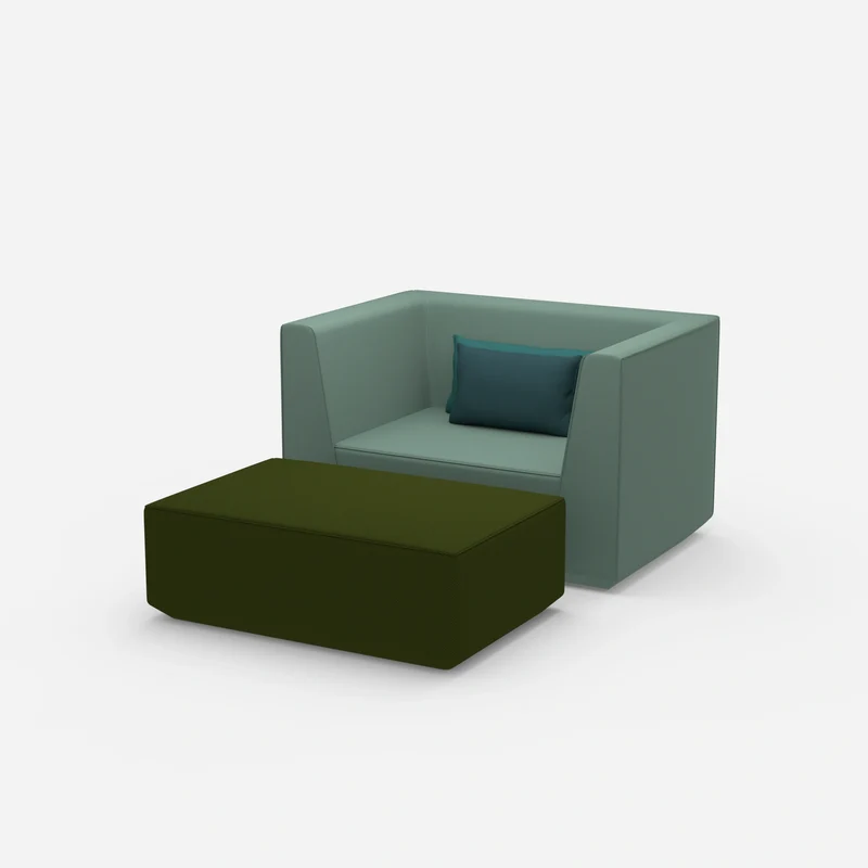 Sessel mit flexibler Fußablage