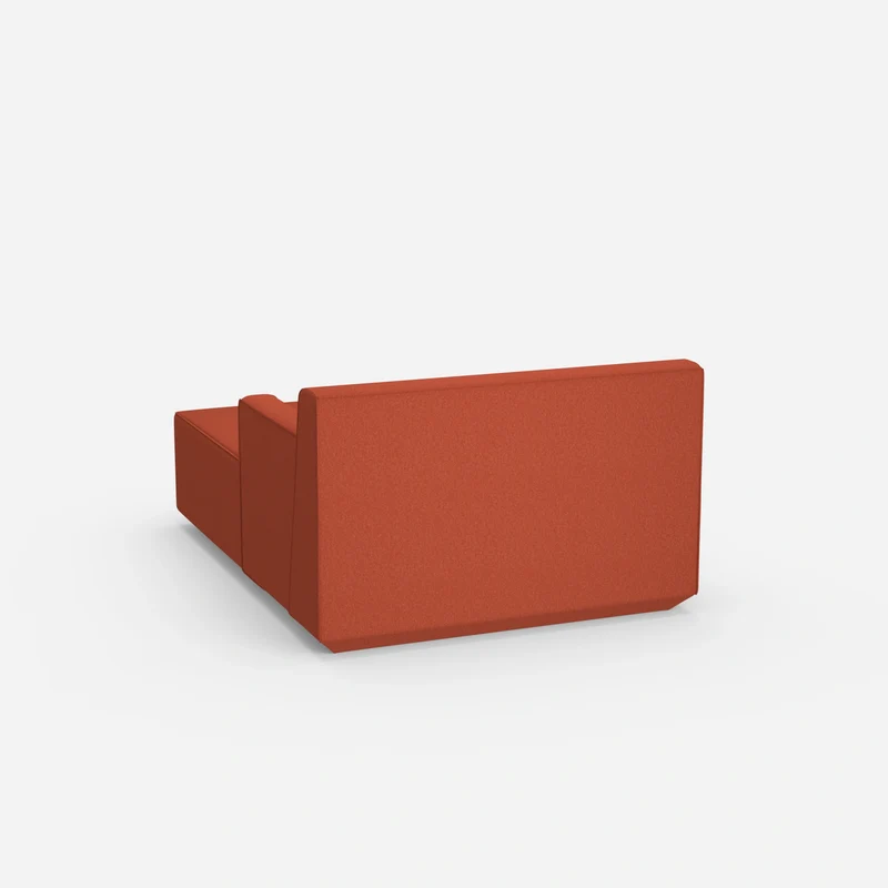 Rote Recamiere 120 cm breit