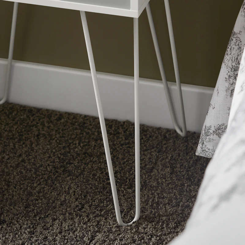 SoBuy FBT82-W Table de Chevet Table de Nuit avec 1 Tiroir, 4 Pieds