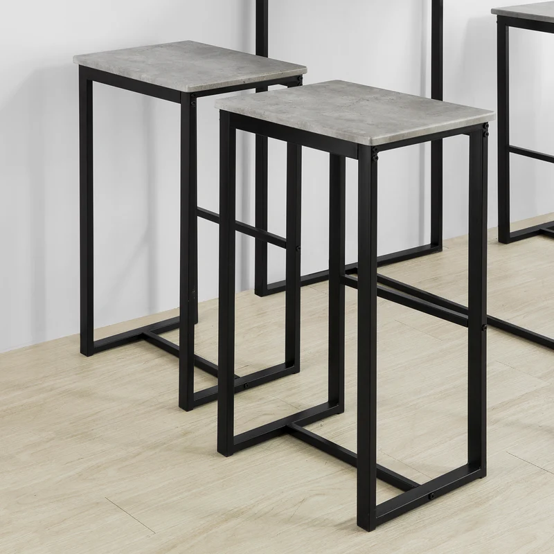 SoBuy OGT15-HG Set de 1 Table + 4 Tabourets Ensemble Table de Bar Bistrot