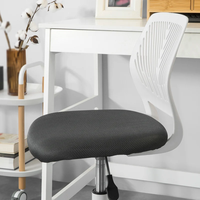 SoBuy FST64-W Chaise de Bureau Ergonomique Fauteuil Pivotant Chaise pour Ordinateur Hauteur