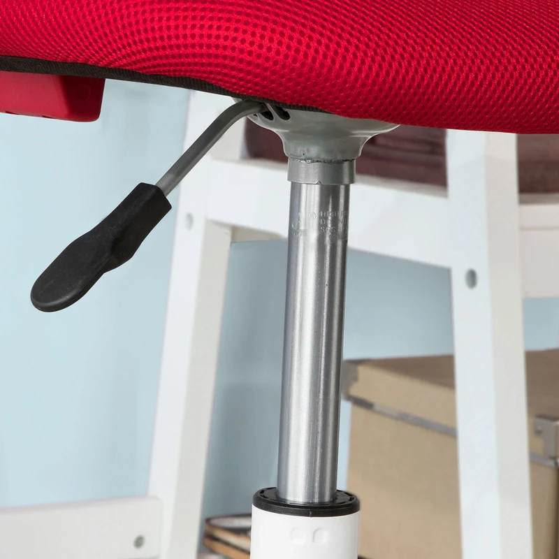 SoBuy FST64-R Chaise de Bureau Ergonomique Fauteuil Pivotant Chaise pour Ordinateur-Rouge