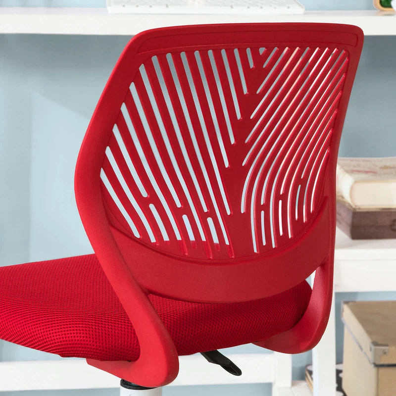 SoBuy FST64-R Chaise de Bureau Ergonomique Fauteuil Pivotant Chaise pour Ordinateur-Rouge
