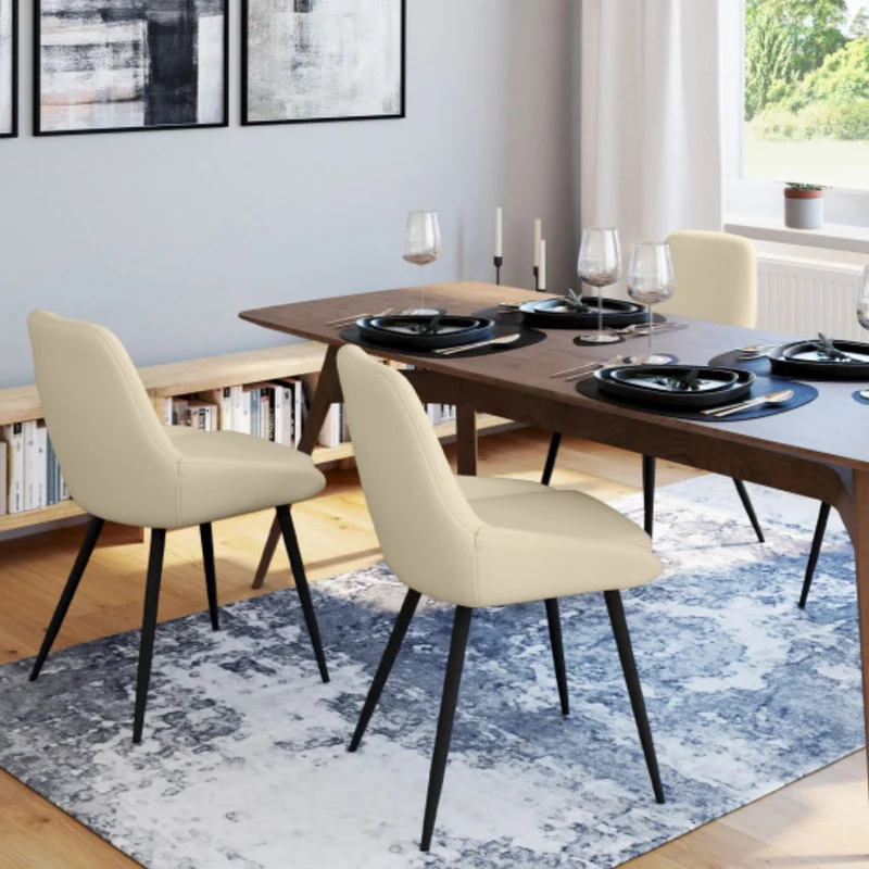 Lot de 6 chaises Ornella beige