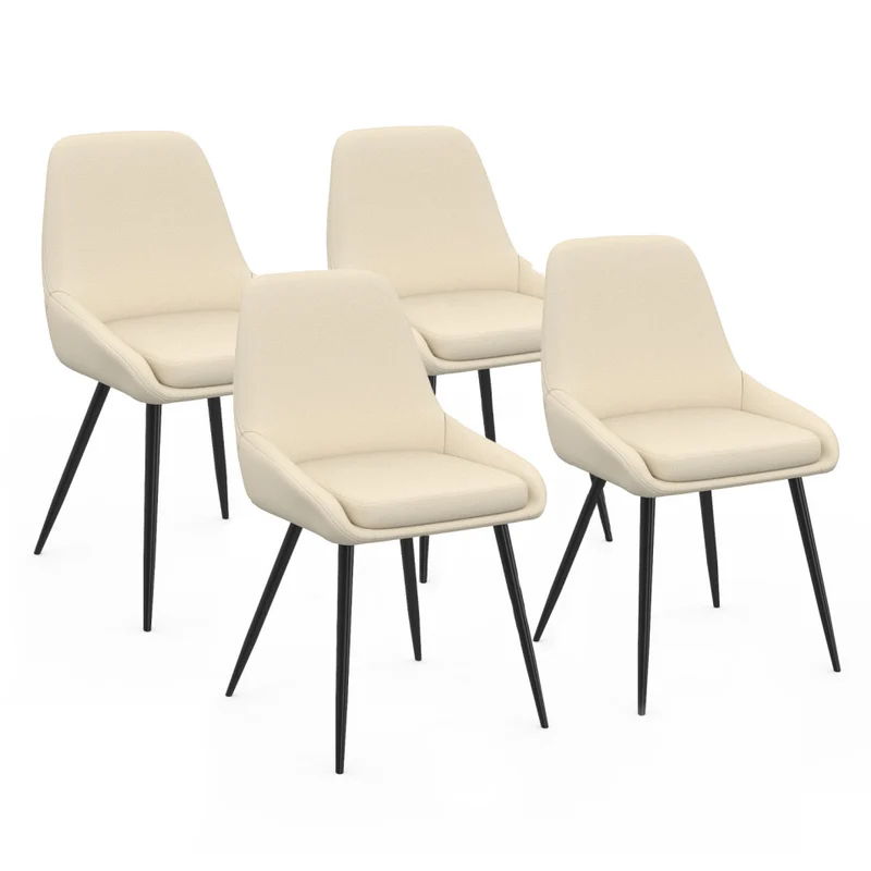Lot de 6 chaises Ornella beige