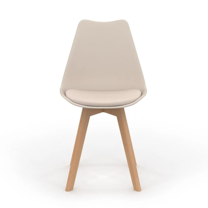Lot de 2 chaises scandinaves Nordia beige