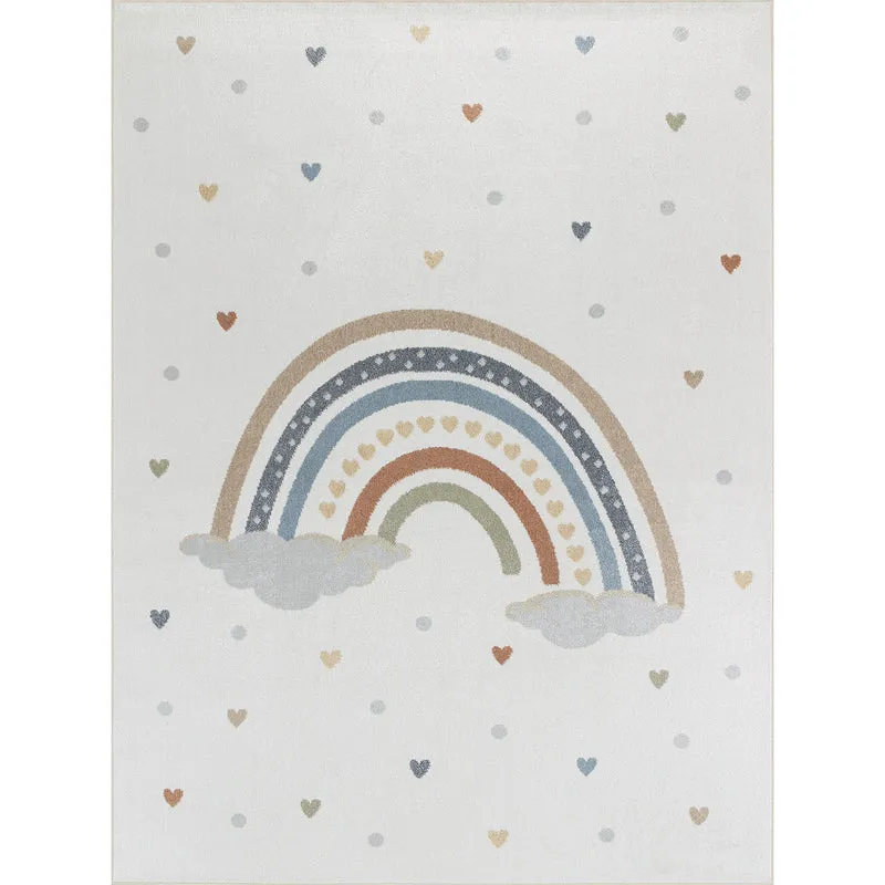 Tapis Enfant Lavable en Machine Arc-en-Ciel Multicolore/Orange Arcadia