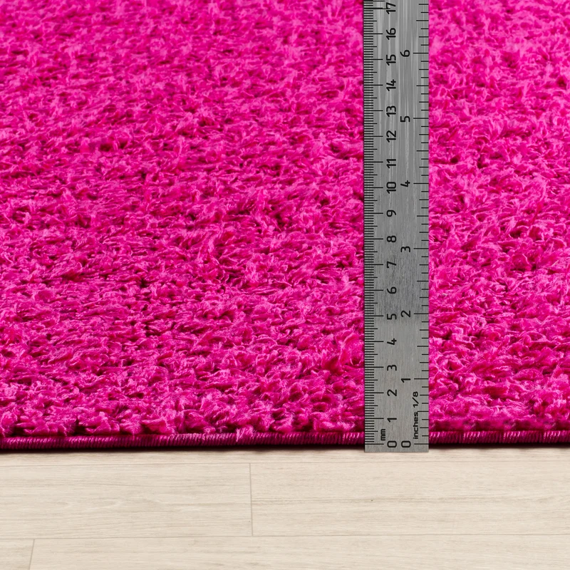 Tapis de Couloir Shaggy Moderne Fuschia Boracay