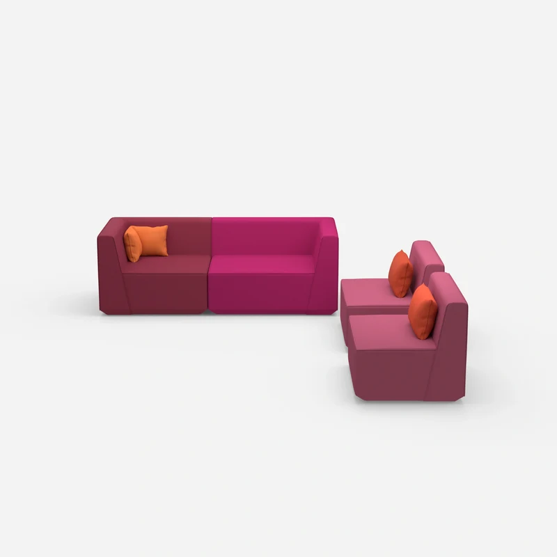 3 Sitzer Sofa mit 2 Sesseln