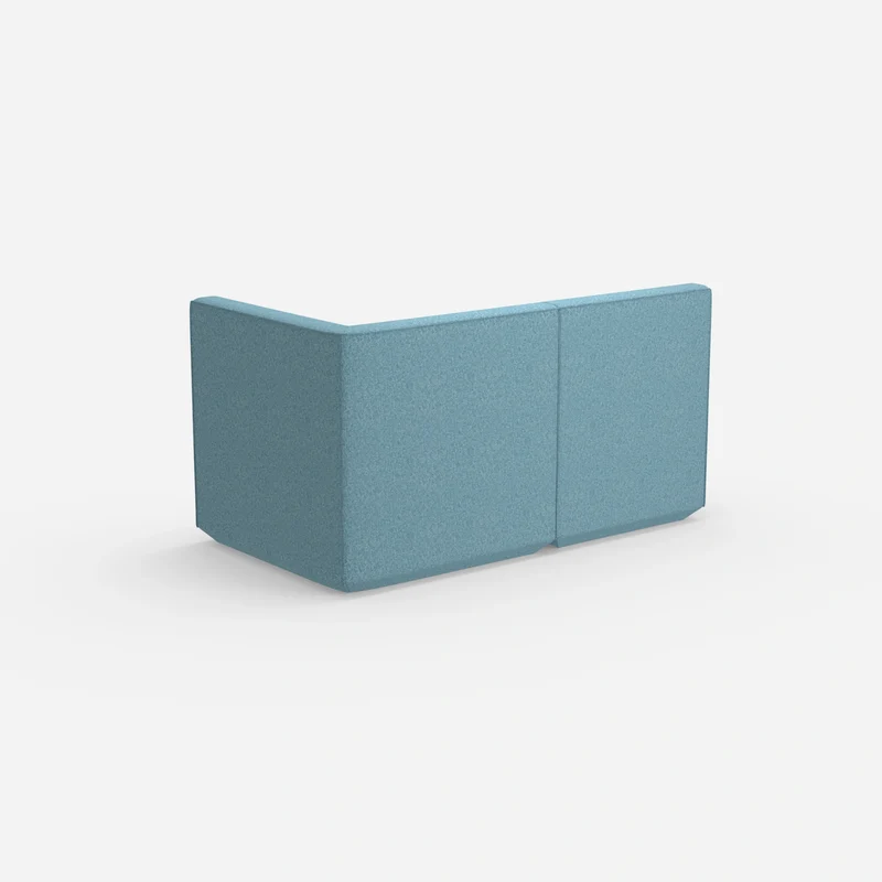 Blaues Modulsofa mit hoher Rückenlehne