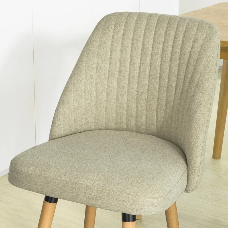 SoBuy FST84-MI x2 Lot de 2 Chaises de Salle à Manger Chaise de Cuisine Chaise de Visiteur avec Dossier et Assise Rembourée