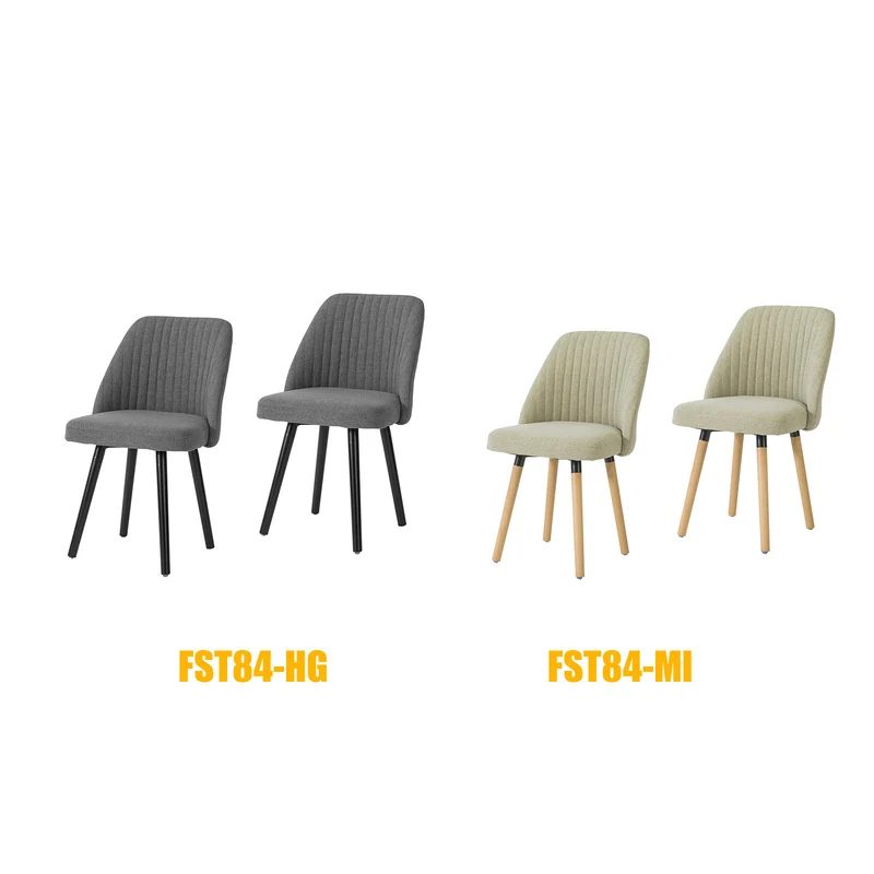 SoBuy FST84-HG x2 Lot de 2 Chaises de Salle à Manger Chaise de Cuisine Chaise de Visiteur avec Assise Rembourrée