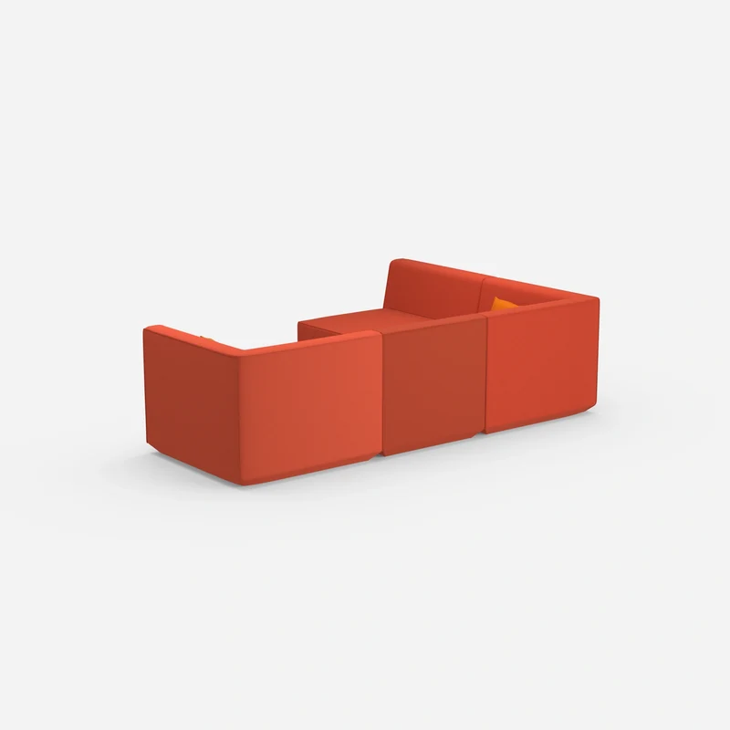 Modulares Sofa als Landschaft in Orange