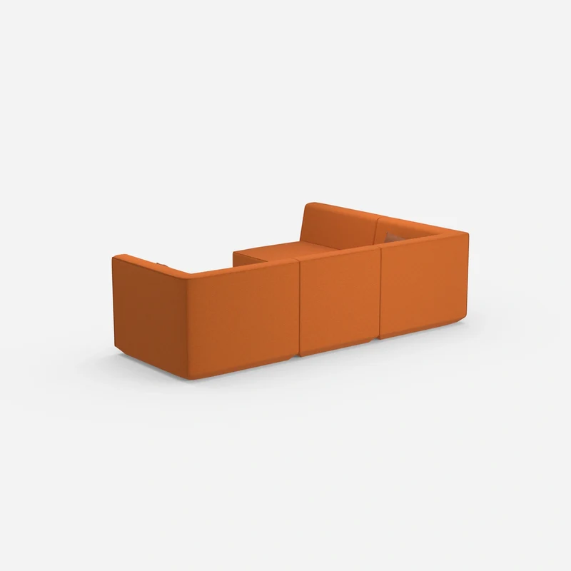Modulares Sofa als Landschaft in Orange
