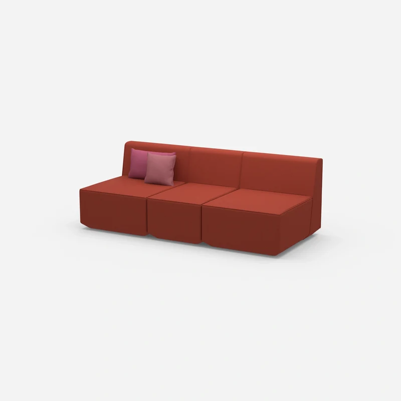 Rotes Dreisitzer Sofa