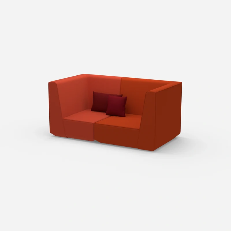 2er Sofa rot