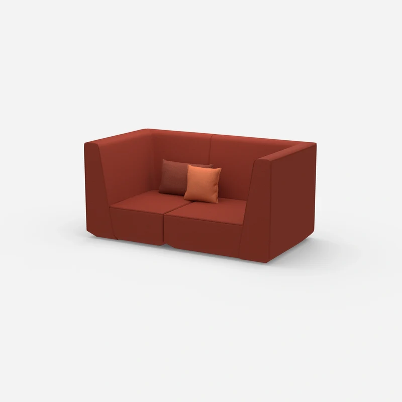 2er Sofa rot