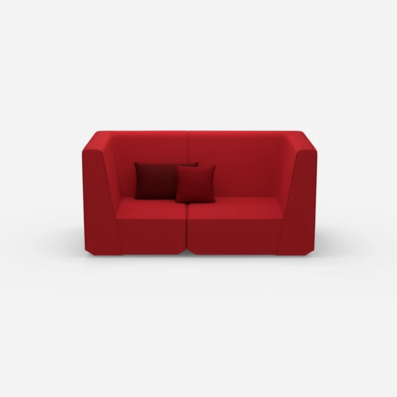 2er Sofa rot