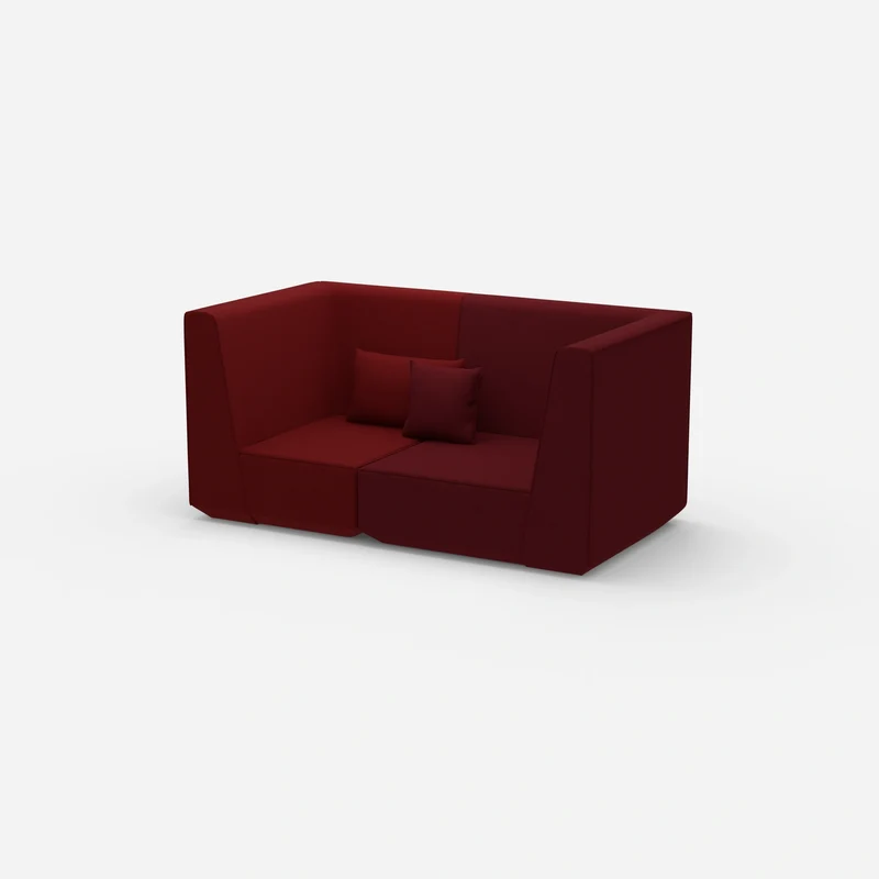 2er Sofa rot