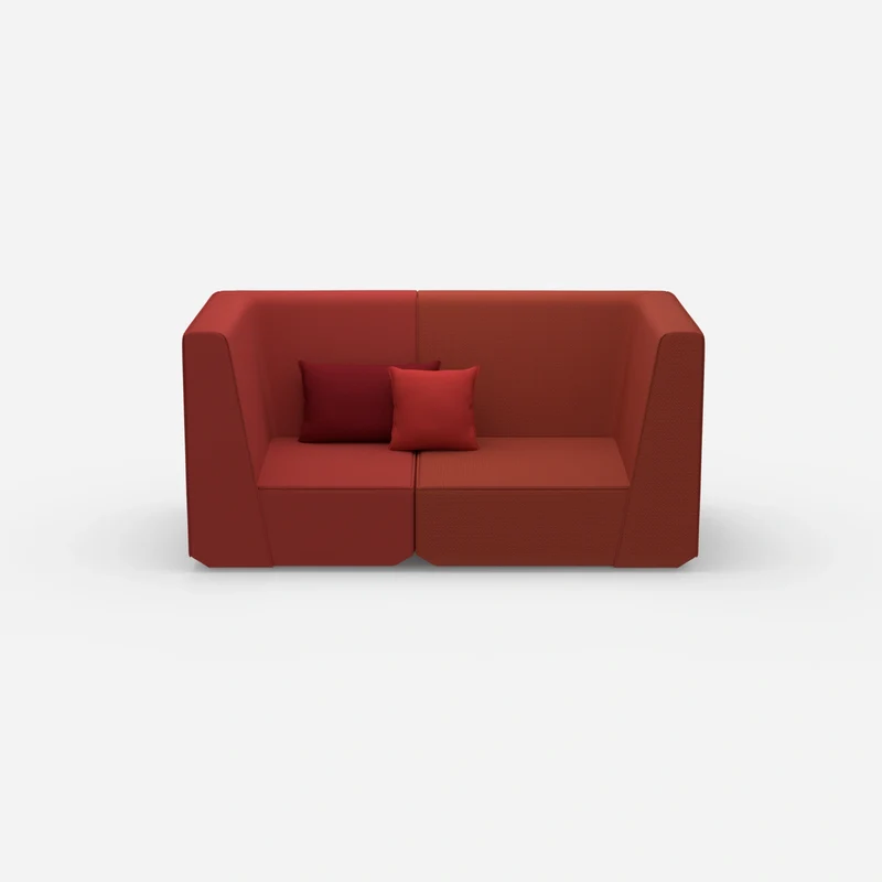 2er Sofa rot
