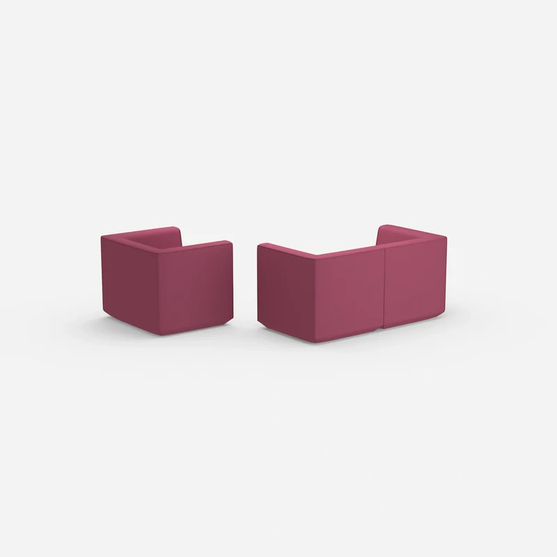 Modulares Sofa mit Sessel