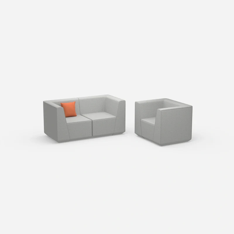 Modulares Sofa mit Sessel