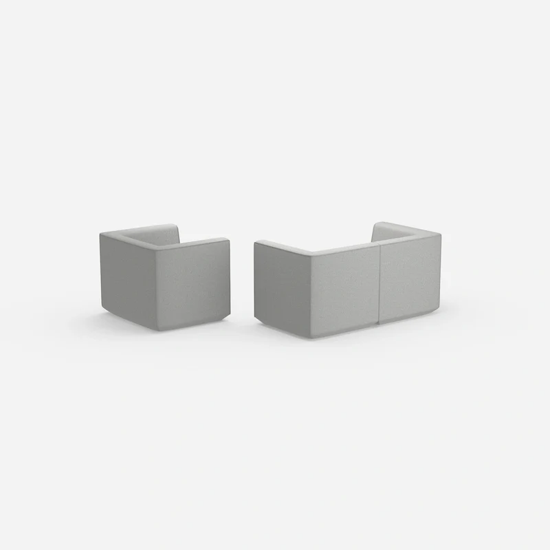 Modulares Sofa mit Sessel