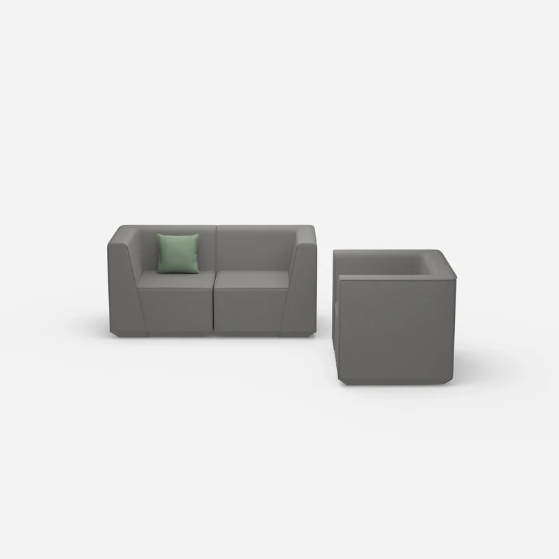 Modulares Sofa mit Sessel