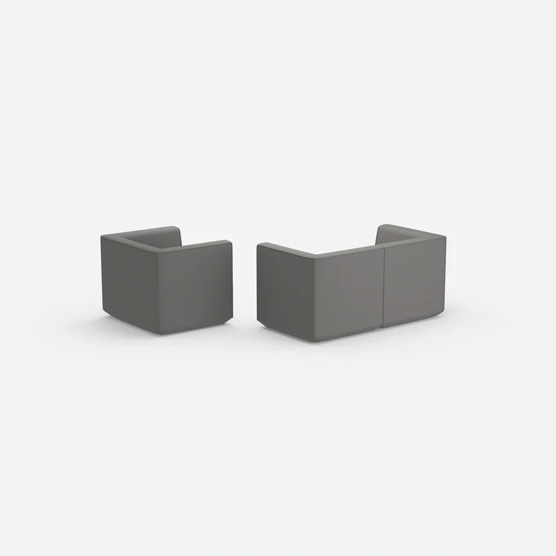 Modulares Sofa mit Sessel