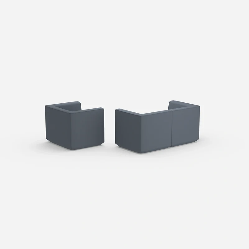 Modulares Sofa mit Sessel