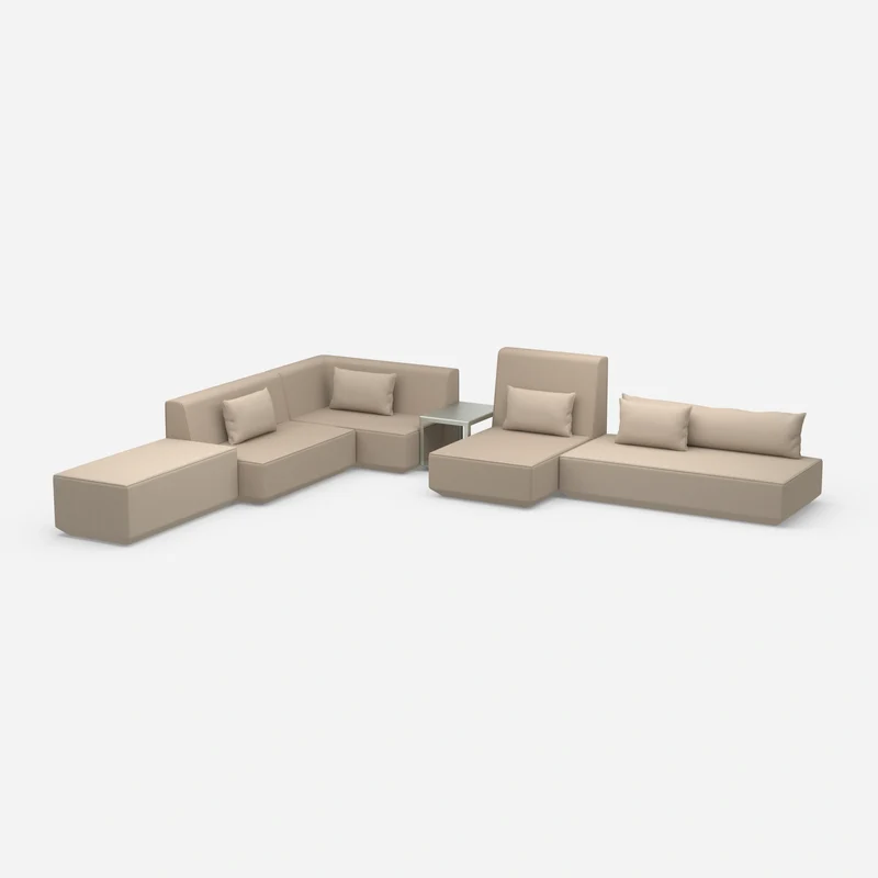 Beige Sofalandschaft in L-Form