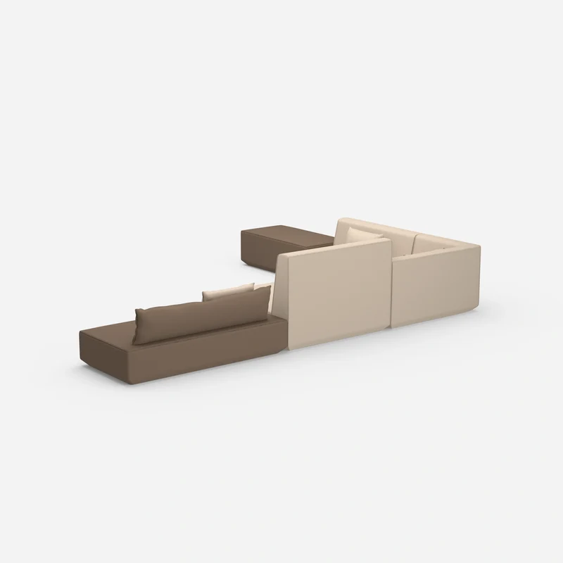 Beige Sofalandschaft in L-Form