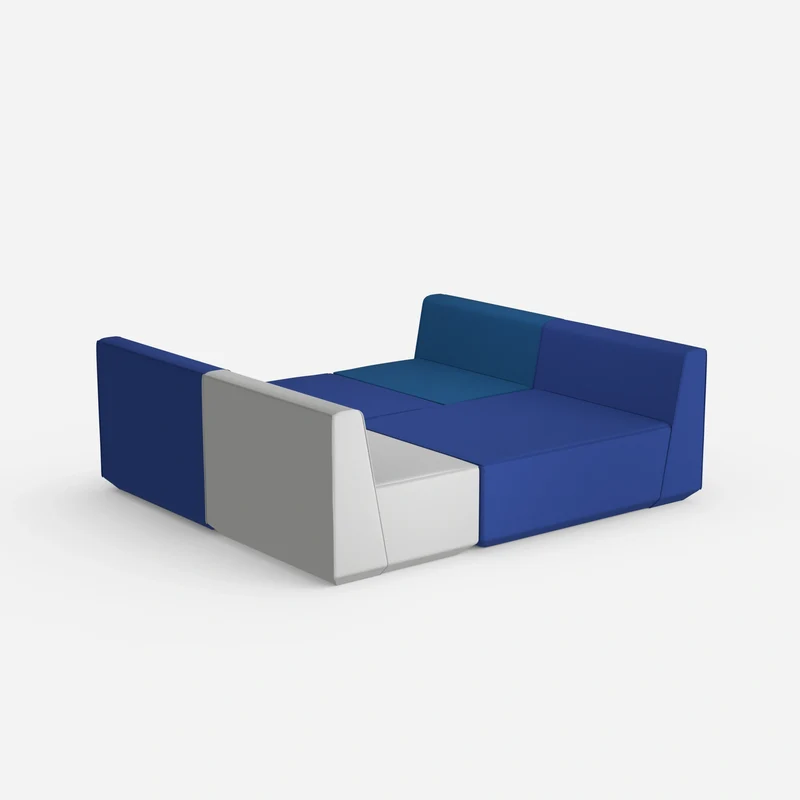 Modulares Sofa in Blau und Grau