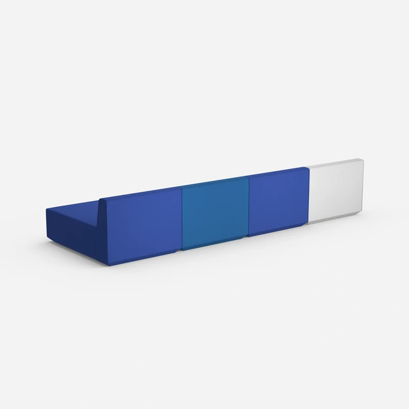 Modulares Sofa in Blau und Grau