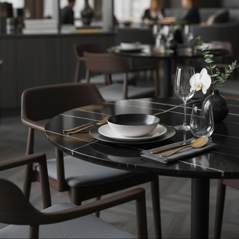 Plateau de table Matt Lauren Black