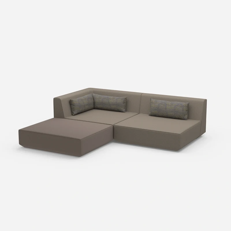 Ecksofa mit niedriger Sitzhöhe