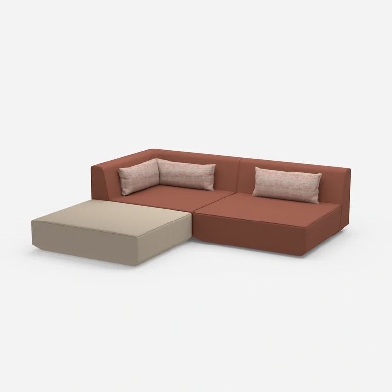 Ecksofa mit niedriger Sitzhöhe