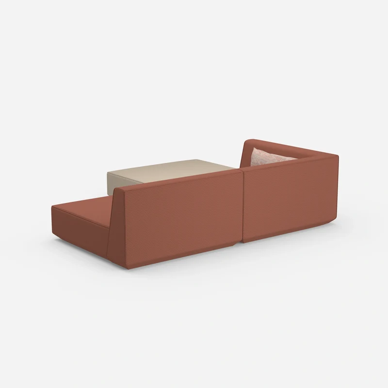 Ecksofa mit niedriger Sitzhöhe
