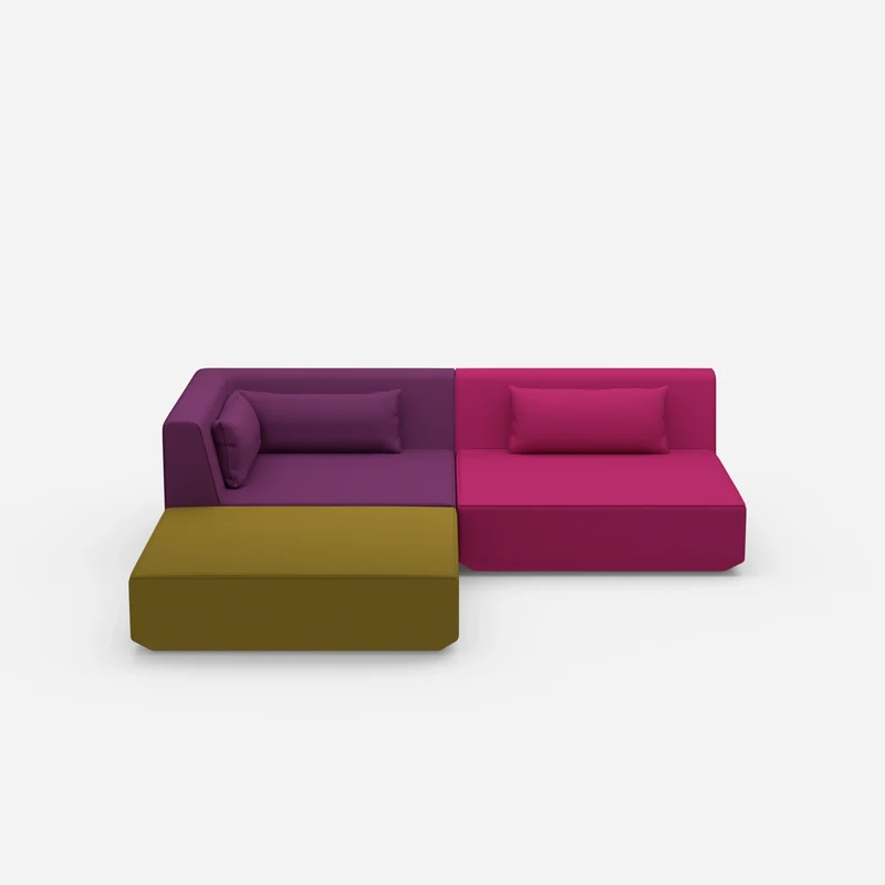 Ecksofa mit niedriger Sitzhöhe