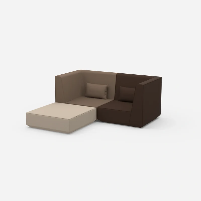 Modulares Ecksofa für kleine Räume