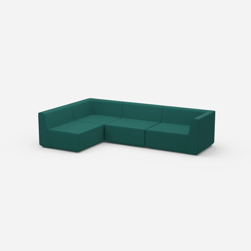 Ecksofa in Grün