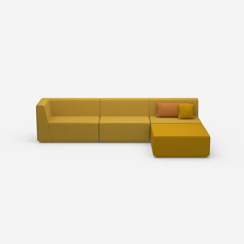 Ecksofa in Gelb