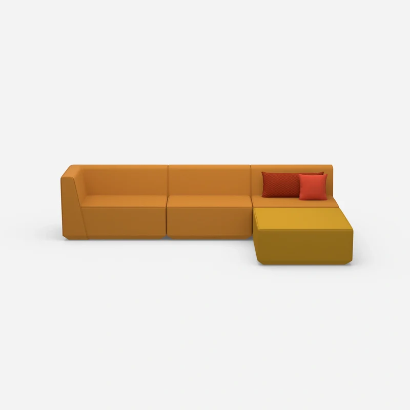 Ecksofa in Gelb