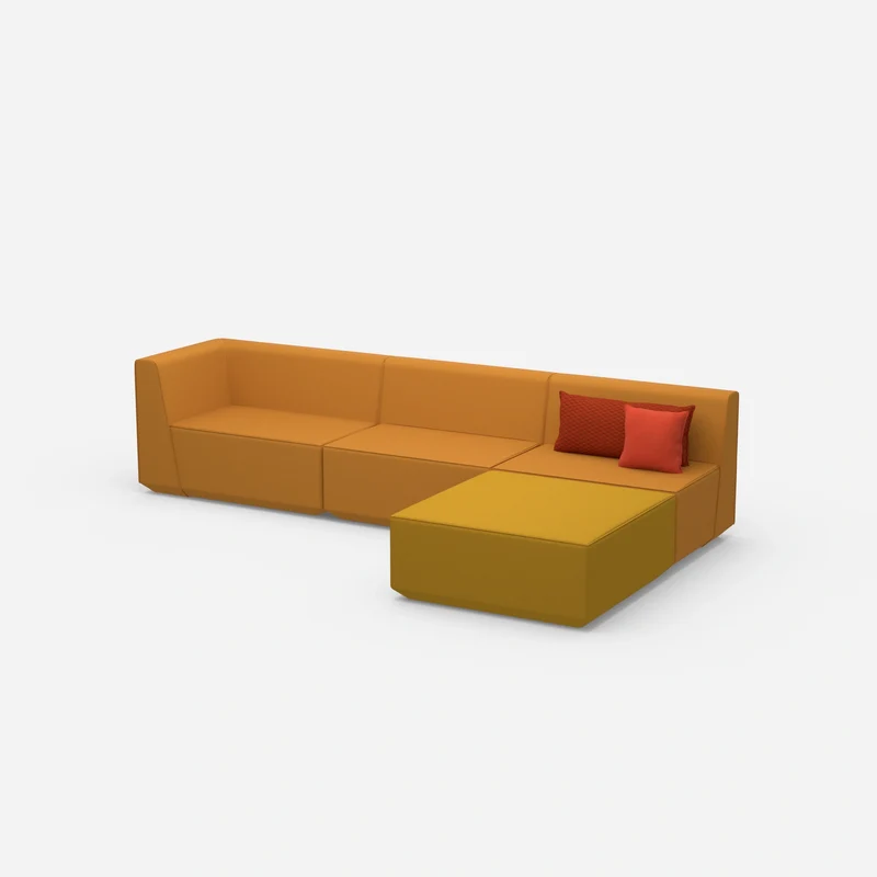 Ecksofa in Gelb